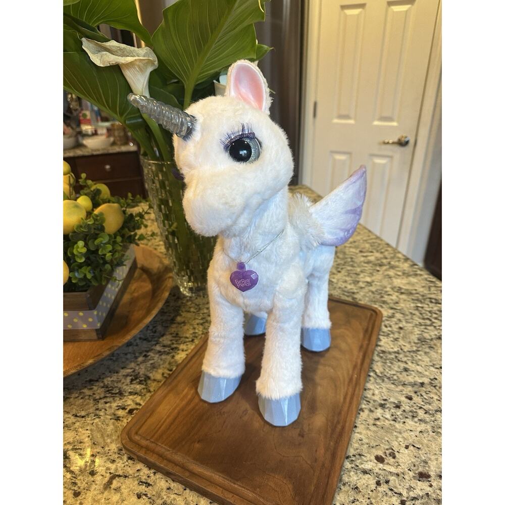 Hasbro 17" FurReal Friends My Magical Unicorn StarLily Interactive Horse Wings